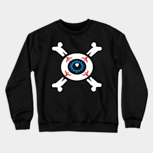 Eye-ball & Cross-bones by Brian Benson Crewneck Sweatshirt